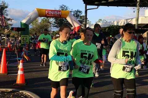 Rock and Run runner at start line