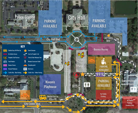 Trick or Treat Traffic Flow Map 2024