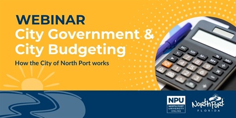 Graphic for Jan. 30 webinar on City Government & City Budget