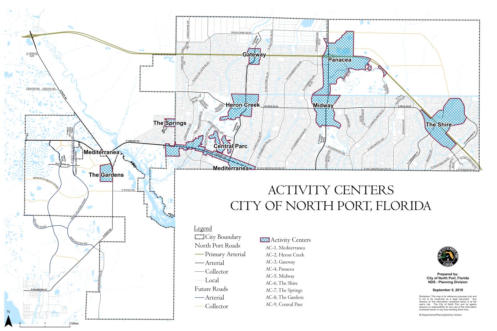 North Port Activity Centers map