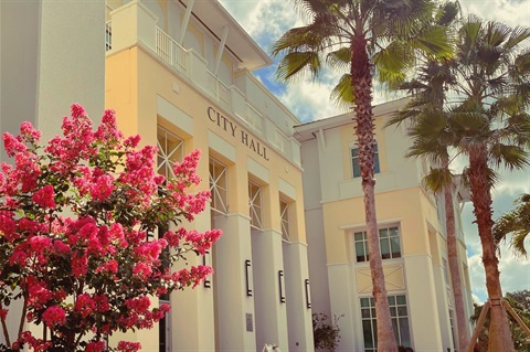 front of city hall