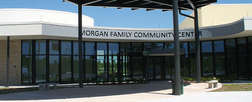 Main entrance to the Morgan Family Community Center