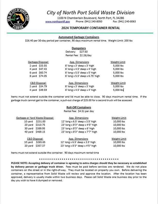 Dumpster/Rolloff Rental North Port, FL