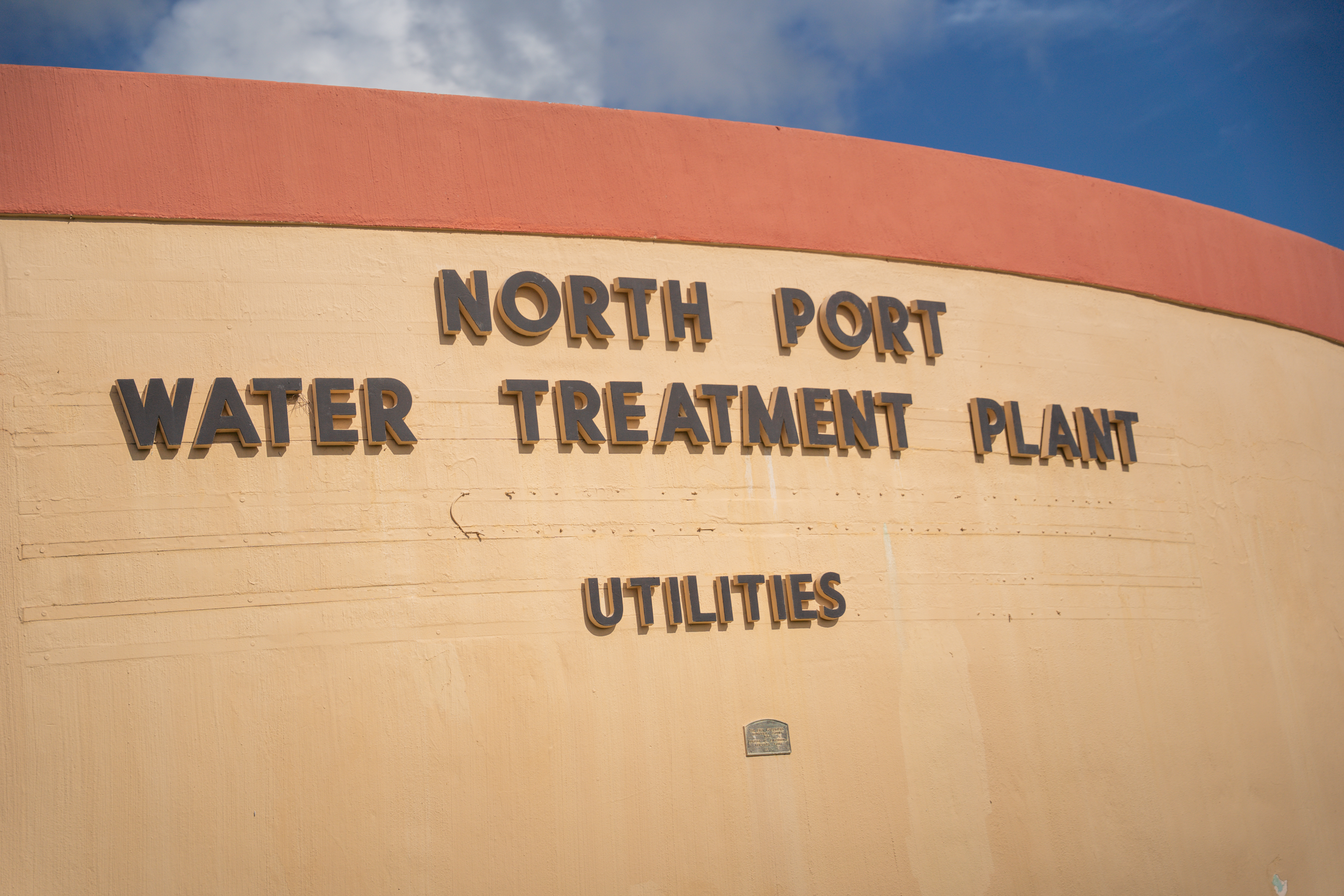North Port Water Treatment plant sign